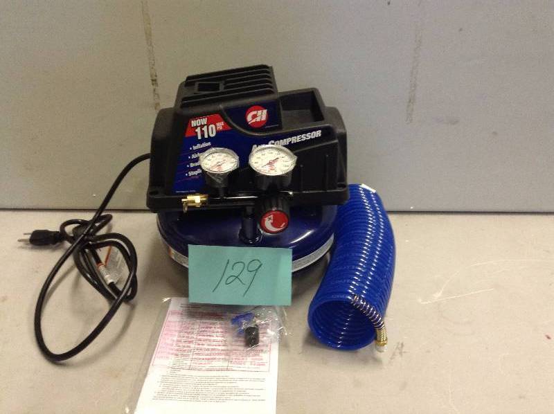 lot 129 image: CH 1 Gallon Air Compressor Kit