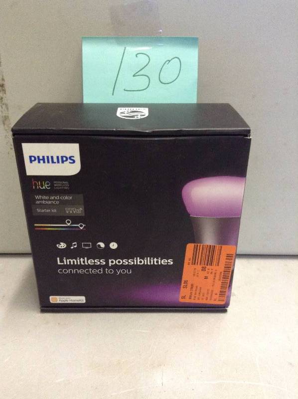 lot 130 image: Phillips hue white and color ambiance
