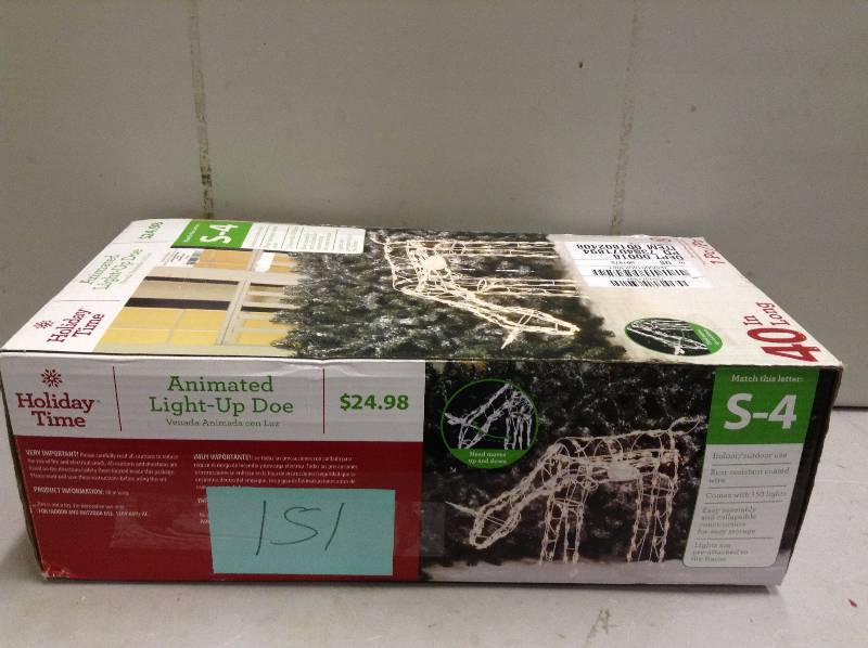 lot 151 image: Holiday Time Animated Light Up Doe