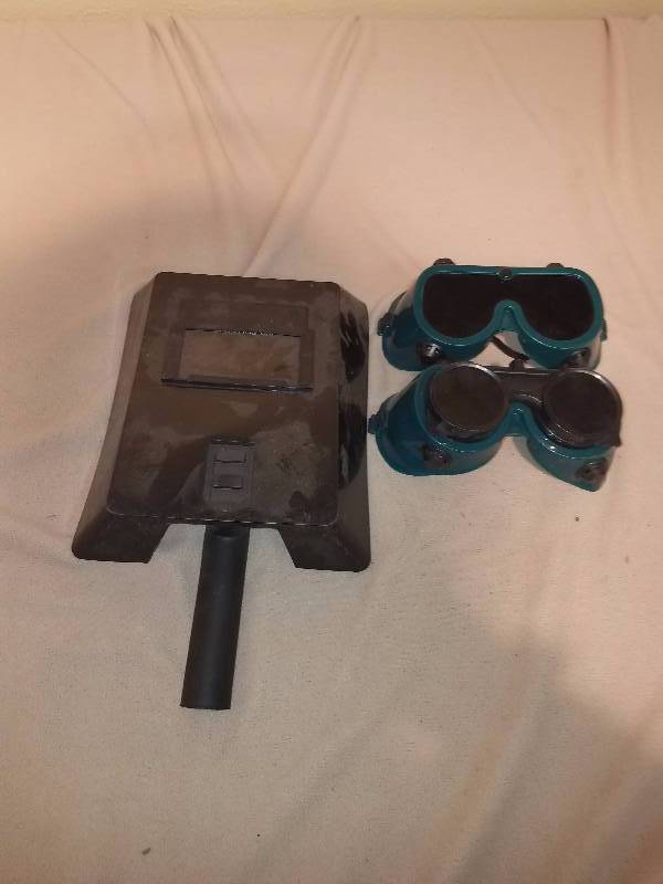 welding shield and protective goggles