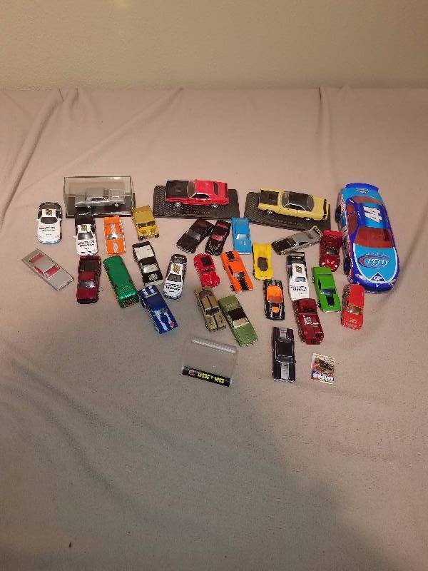 Box of Hot Wheel and Collectible Cars