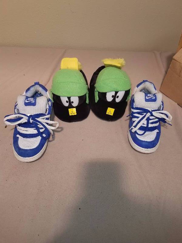 Nike Shoes and Marvin the Martian Slippers