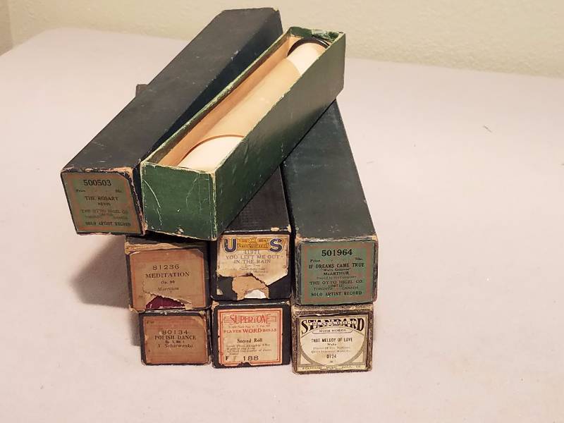 7 Vintage Piano Player Rolls