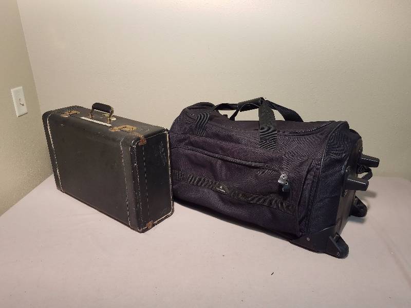 Vintage Suit Case And Samsonite Travel Bag