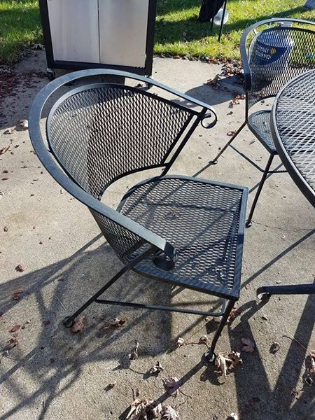Metal Patio Table with Chairs