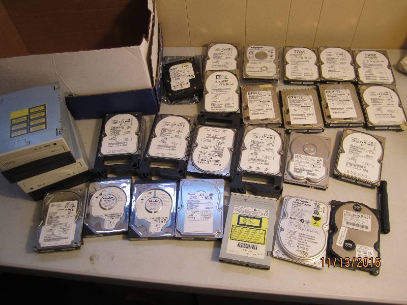 lot 56 image: Lot of hard drives and disk drives...