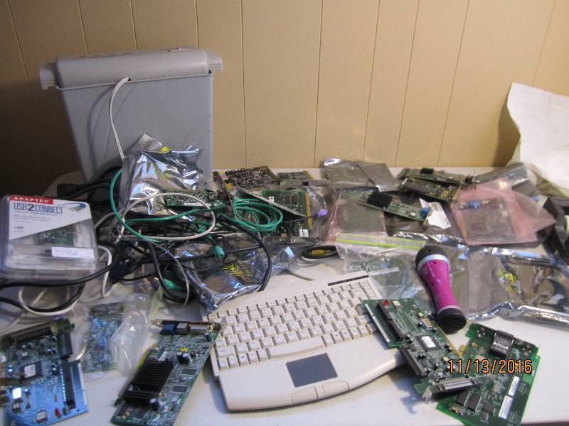 lot 58 image: Lot of computer boards, memory, cab...