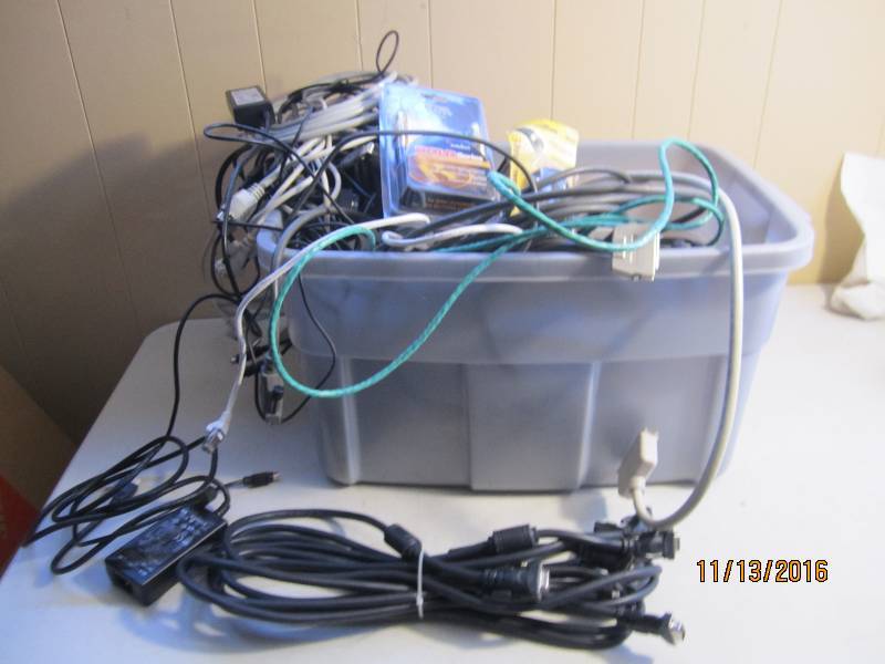 lot 59 image: Lot of power cords, cables, and mor...