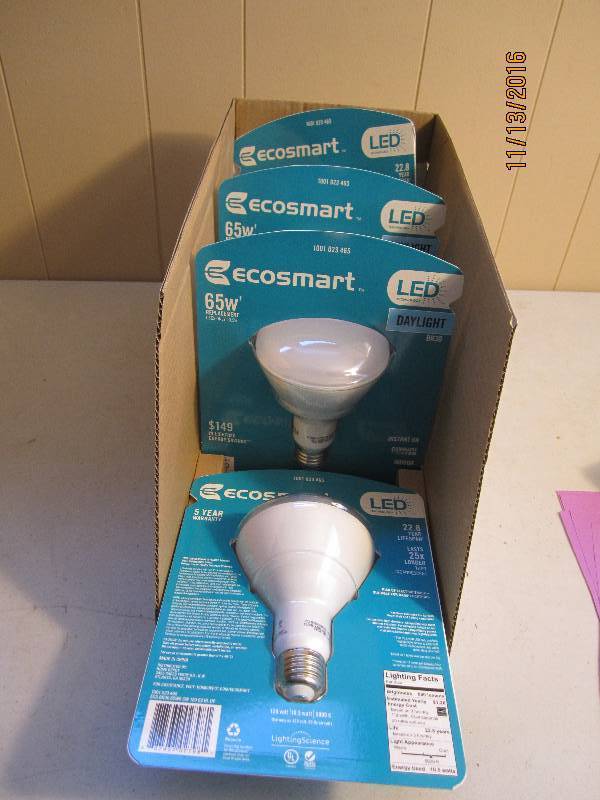 lot 63 image: Lot of 4 new Ecosmart LED daylight ...