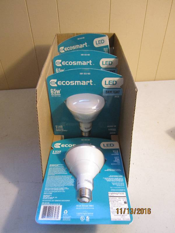 lot 65 image: Lot of 4 new Ecosmart LED daylight ...
