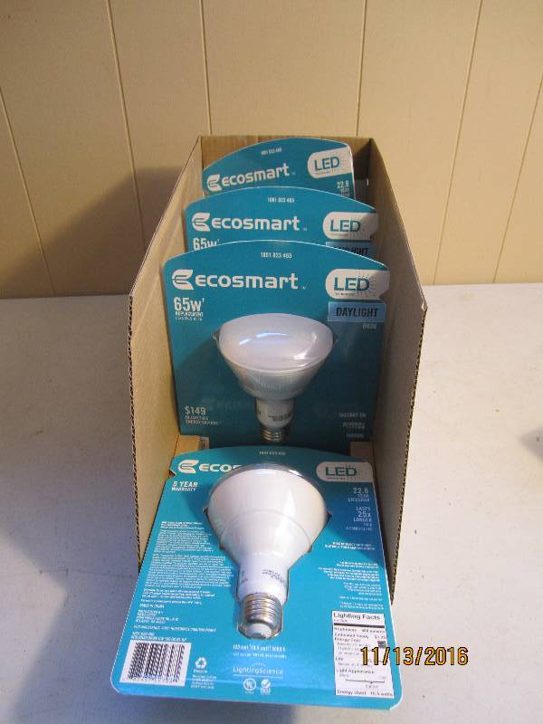 lot 67 image: Lot of 4 new Ecosmart LED daylight ...