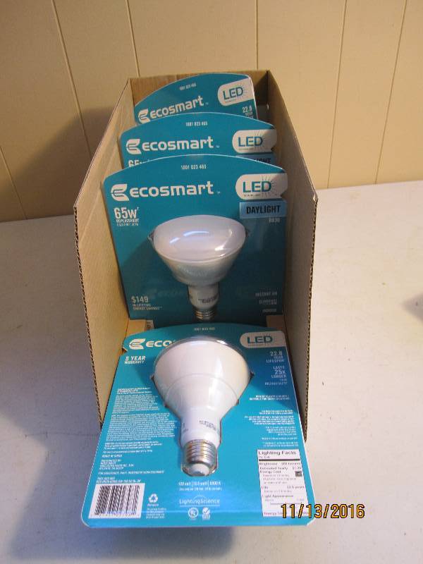 lot 68 image: Lot of 4 new Ecosmart LED daylight ...