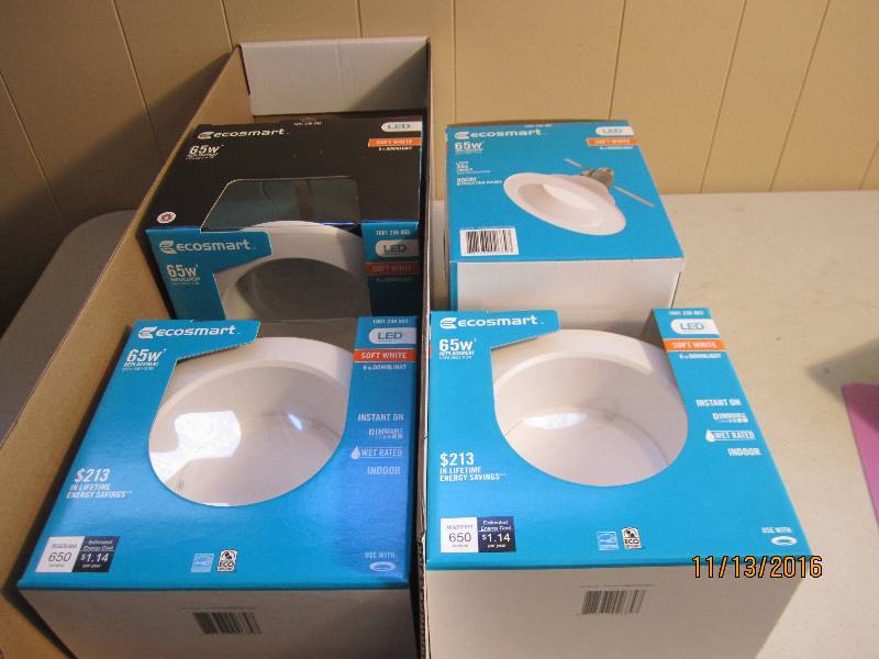 lot 73 image: Case of 4 new Ecosmart 65 Watt LED ...