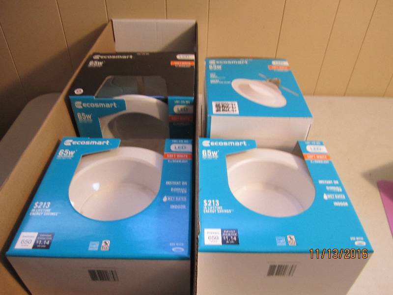 lot 76 image: Case of 4 new Ecosmart 65 Watt LED ...