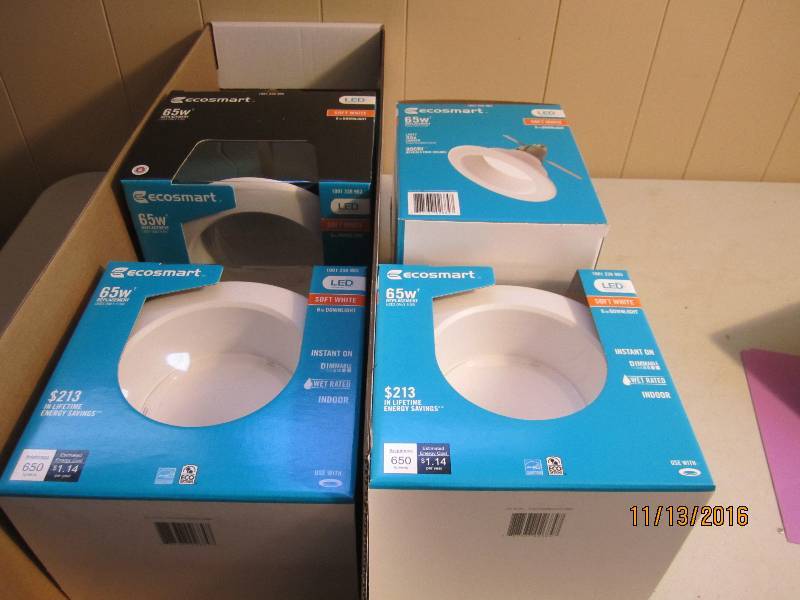 lot 77 image: Case of 4 new Ecosmart 65 Watt LED ...