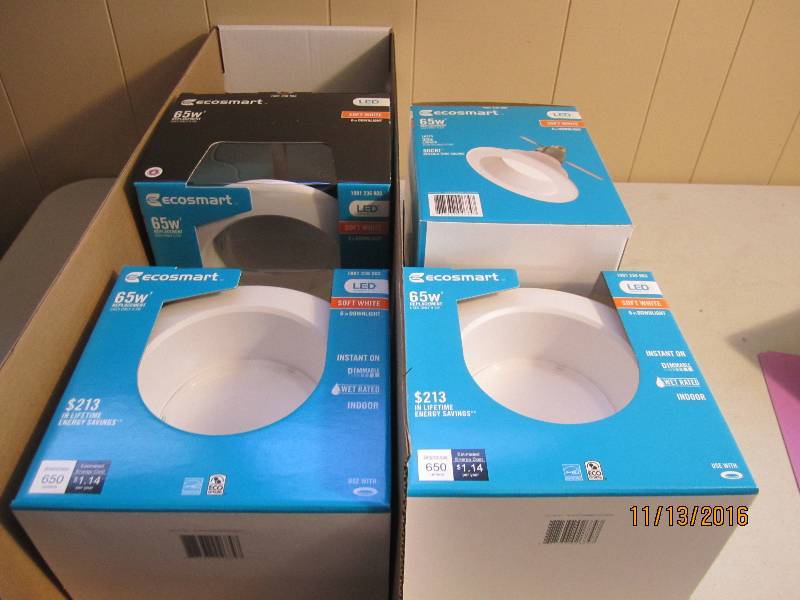 lot 78 image: Case of 4 new Ecosmart 65 Watt LED ...
