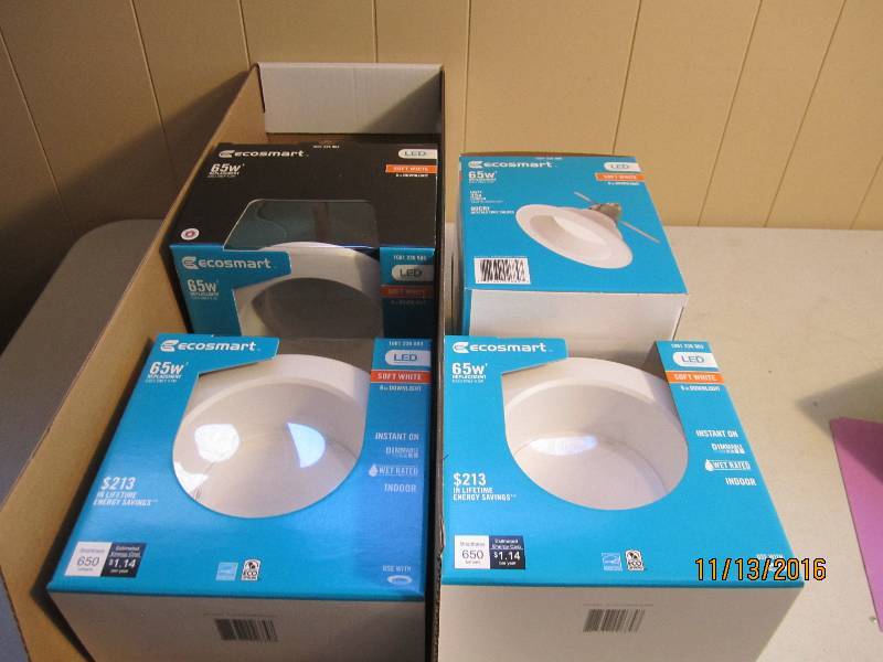 lot 80 image: Case of 4 new Ecosmart 65 Watt LED ...