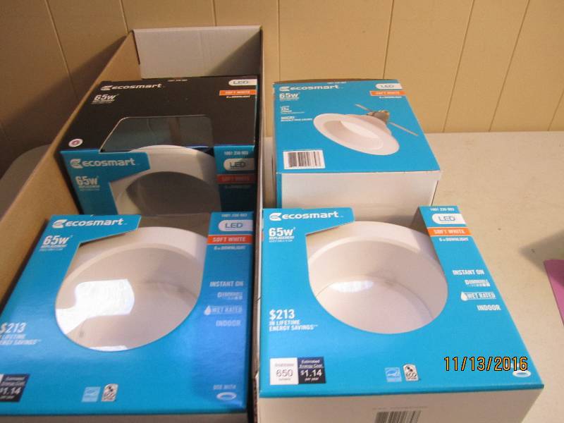 lot 82 image: Case of 4 new Ecosmart 65 Watt LED ...