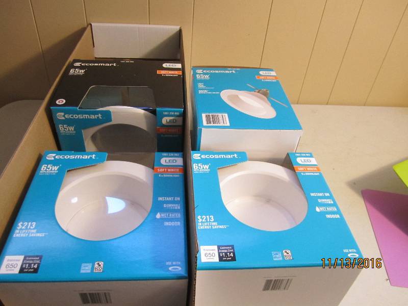 lot 84 image: Case of 4 new Ecosmart 65 Watt LED ...