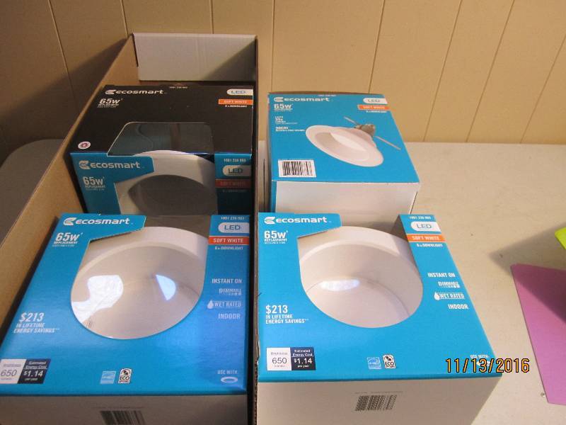 lot 85 image: Case of 4 new Ecosmart 65 Watt LED ...