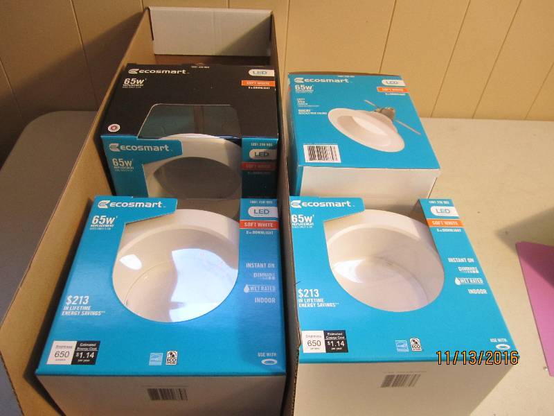 lot 86 image: Case of 4 new Ecosmart 65 Watt LED ...