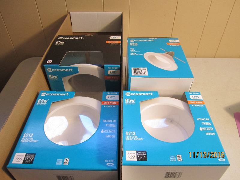 lot 88 image: Case of 4 new Ecosmart 65 Watt LED ...