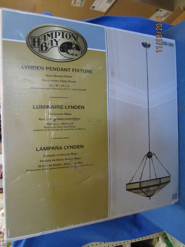 lot 90 image: Hamption bay light fixture...
