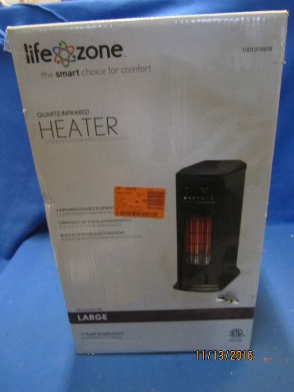 lot 109 image: Life zone quartz infared heater lar...