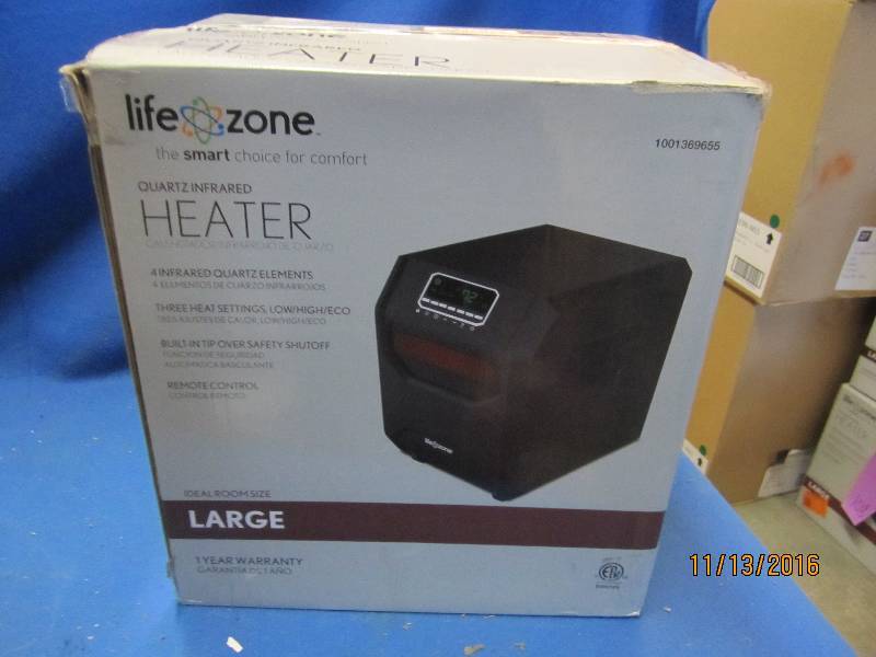 lot 110 image: Life zone quartz infared heater lar...