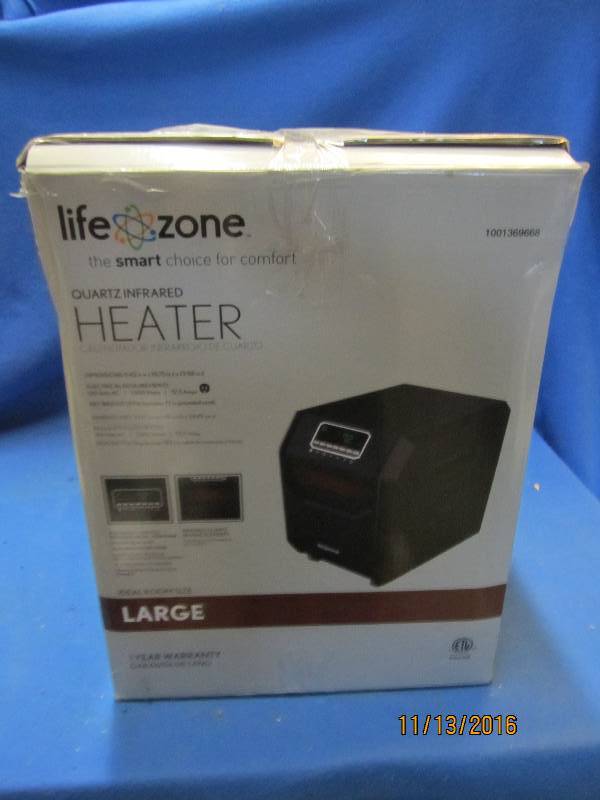 lot 112 image: Life zone quartz infared heater lar...