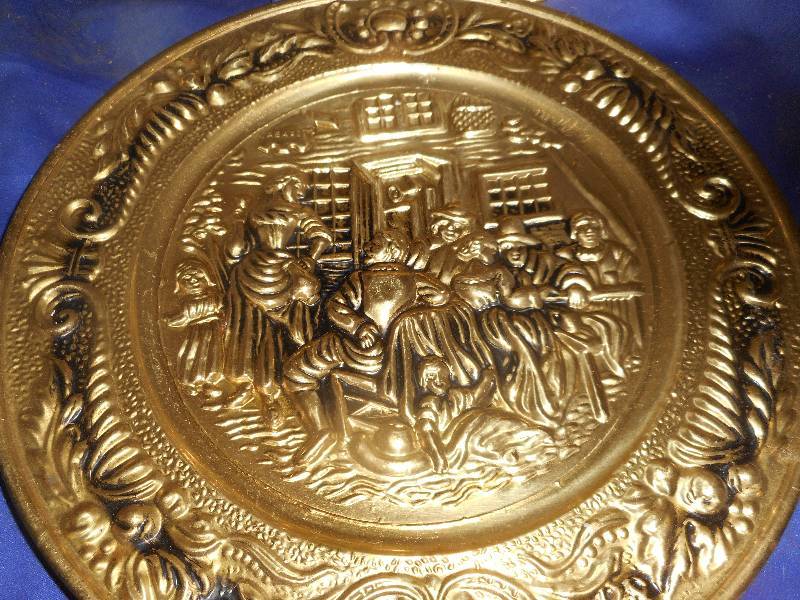 2 BRASS WALL HANGINGS