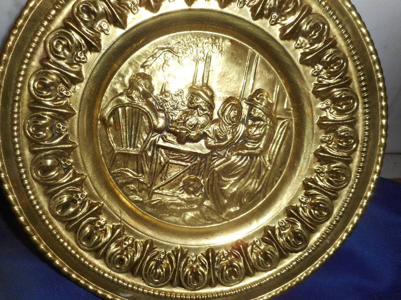 2 BRASS WALL HANGINGS