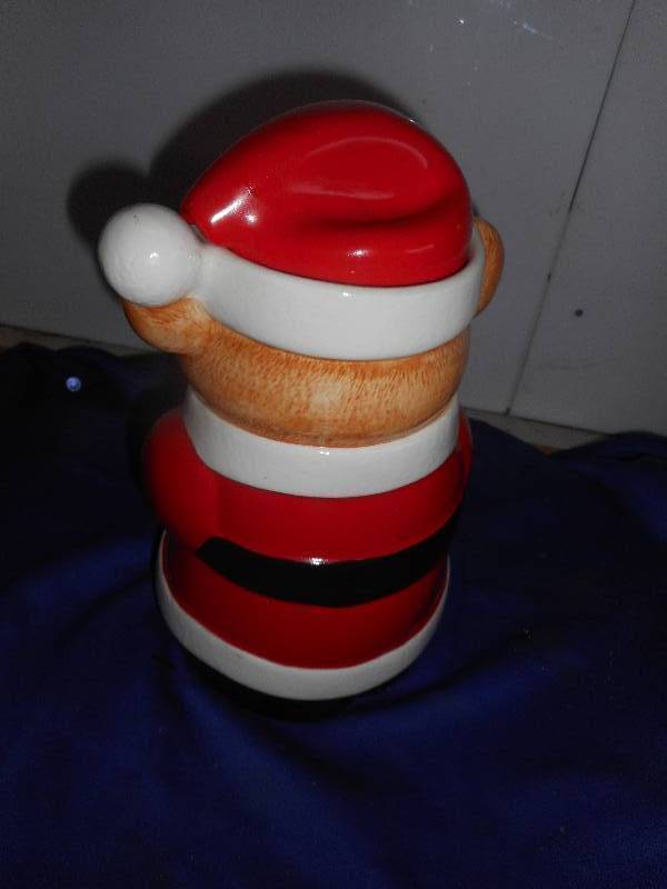 SANTA BEAR COOKIE JAR