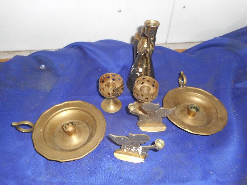 BRASS CANDLE HOLDERS