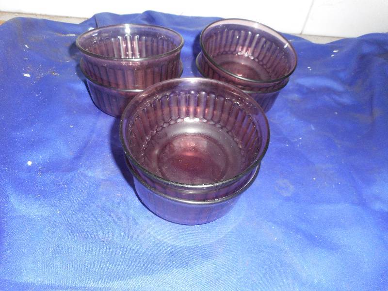 6 AMATHIST 2 CUP BOWLS