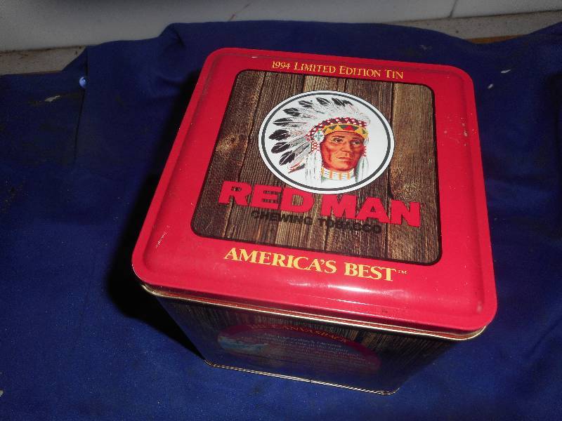 COLLECTIBLE RED MAN TIN