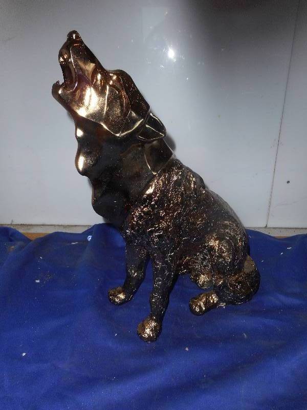 BRASS OVER LAYED DOG
