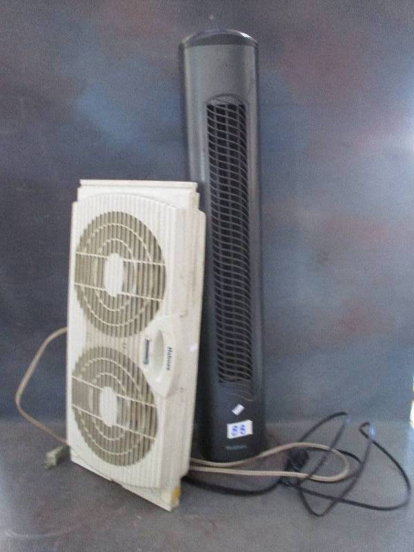 lot 88 image: Oscillating Tower Fan & Window Fan
