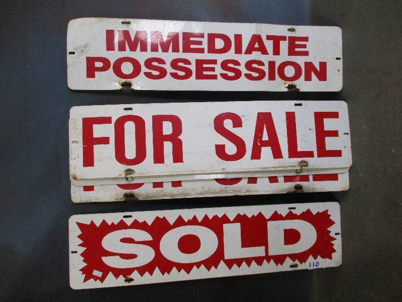 lot 110 image: Metal Signs