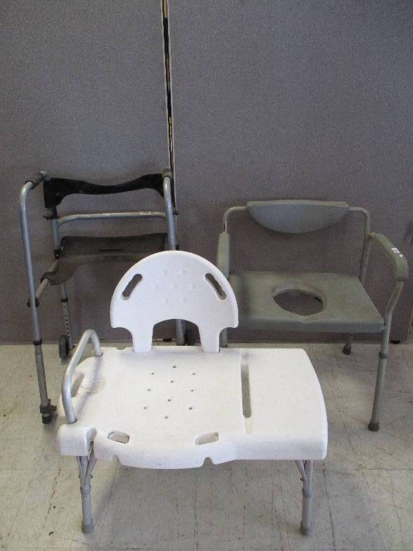 lot 149 image: Commode, Shower Chair and Walker