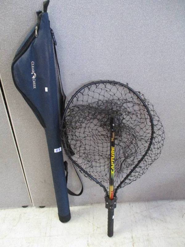 lot 83 image: Fishing Net and Rod Case