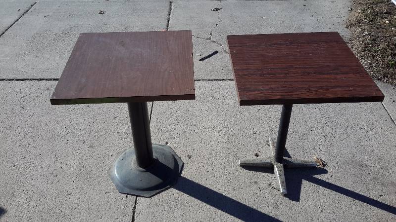Pair of small square tables