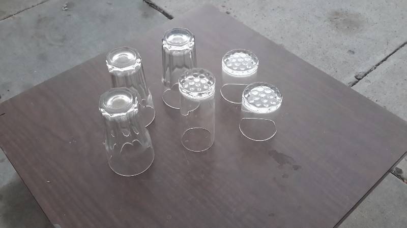 Set of 6 misc. glasses.