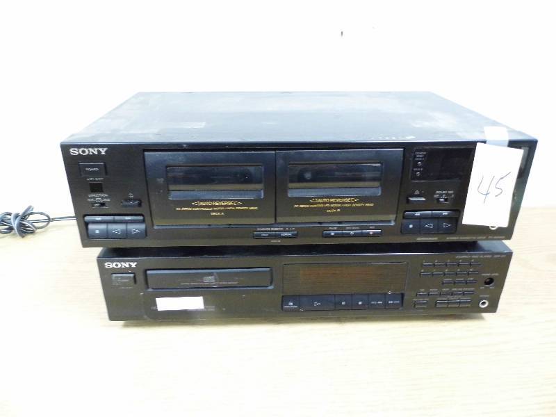 lot 45 image: Sony Dual Tape Deck & CD Plyer