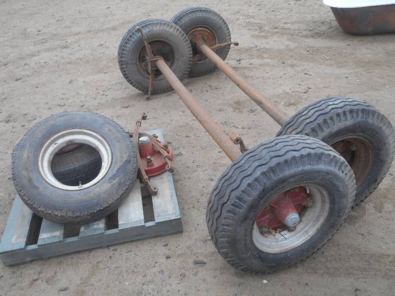 lot 11 image: (2) Trailer House Axles With Wheels...