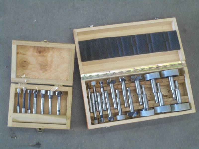 lot 47 image: (2) Router Bits Sets With Wood Case...