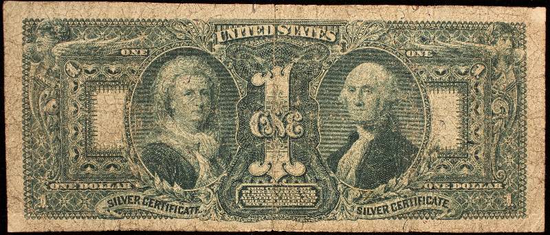 1896 $1 US RED SEAL SILVER CERTIFICATE EDUCATIONAL NOTE VG