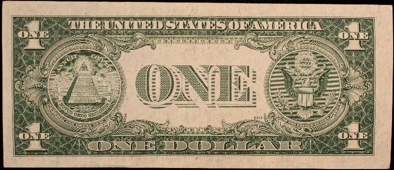 1935-D $1 BLUE SEAL SILVER CERTIFICATE AU