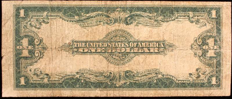 1923 $1 LARGE SIZE BLUE SEAL HORSE BLANKET NOTE VG