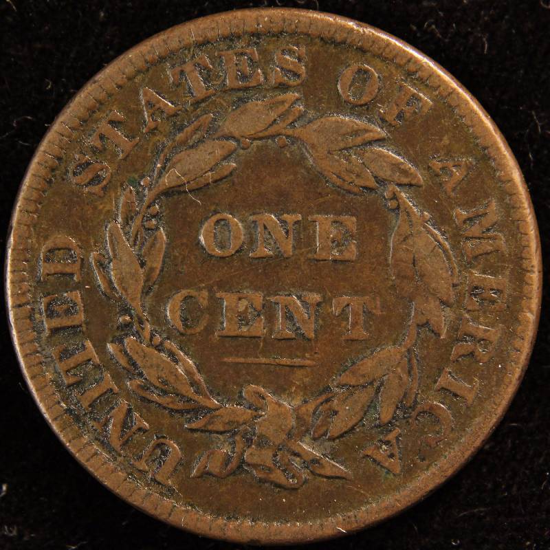 1835 MATRON HEAD LARGE CENT FULL LIBERTY VG